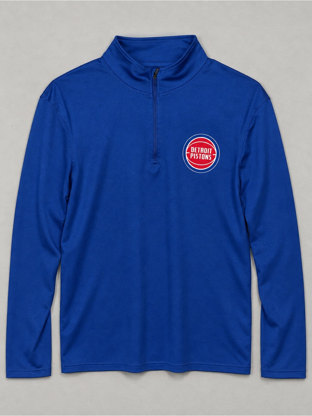 NBA UNK Detroit Pistons Royal Blue Quarter Zip Pullover Small